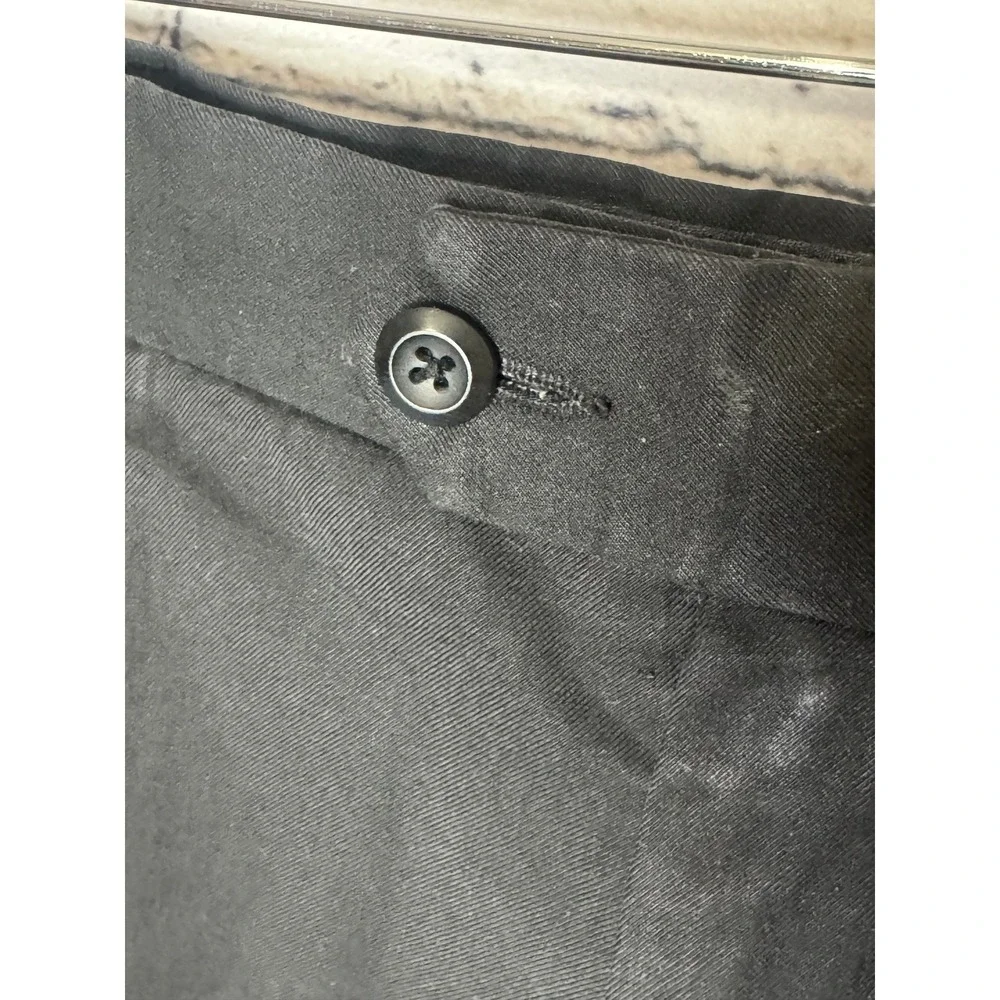 Perry Ellis‎ America Men's Black Pleated Dress Pants Size 36x32 Polyester Rayon